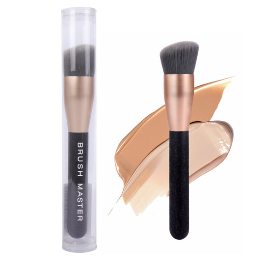 Brush Master Ecofriendly Foundation Brush for Liquid Makeup Professional Angled Flat Top Kabuki Brush, Premium Quality Makeup Brush, Vegan & Cruelty-Free