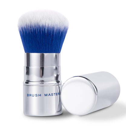 Retractable Kabuki Makeup Brush-Blue